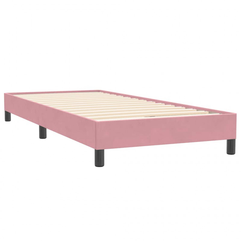 Łóżko typu Box Spring bez materaca Różowe 80x220 cm Aksamit