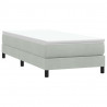 Łóżko Box Spring bez materaca Jasnoszary 100x220 cm Aksamit