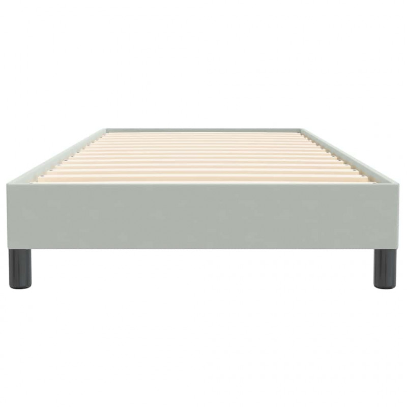 Łóżko Box Spring bez materaca Jasnoszary 100x220 cm Aksamit