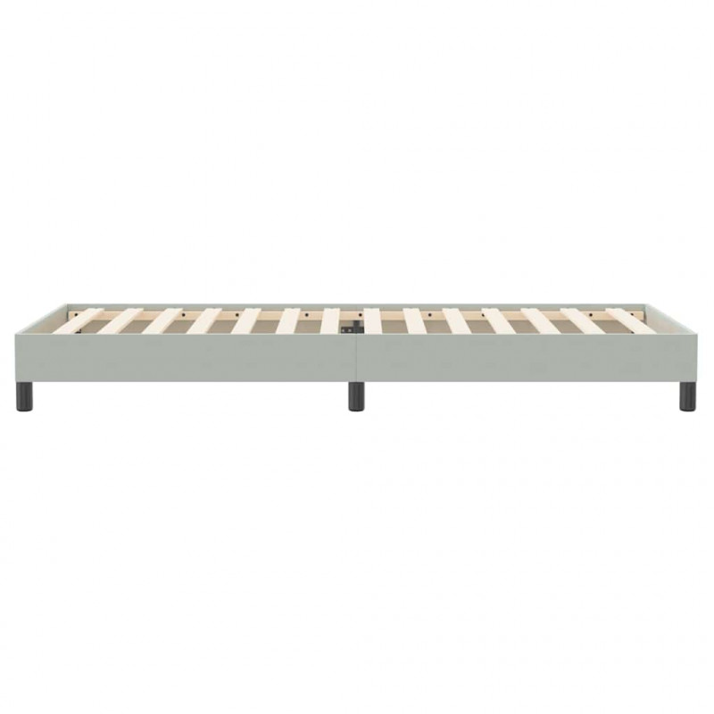 Łóżko Box Spring bez materaca Jasnoszary 100x220 cm Aksamit