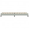 Łóżko Box Spring bez materaca Jasnoszary 100x220 cm Aksamit
