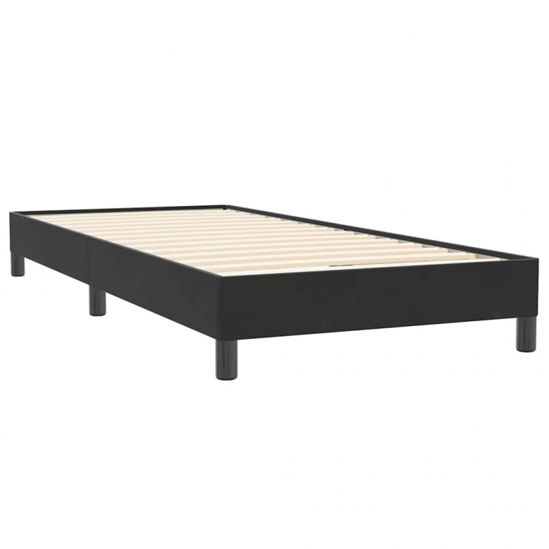 Łóżko Box Spring bez materaca Czarne 100x220 cm Aksamit