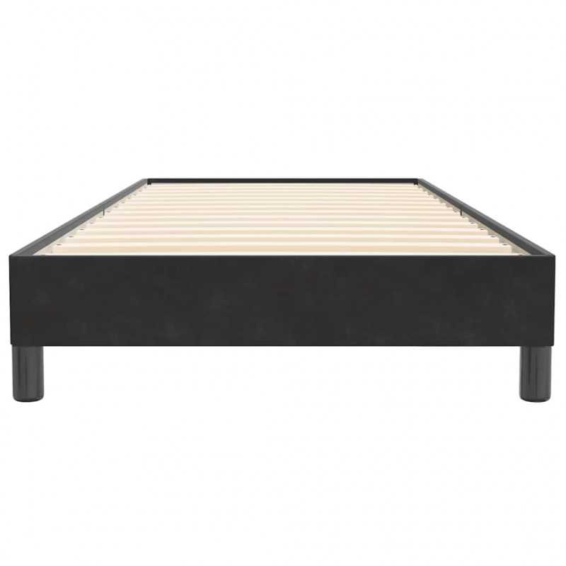 Łóżko Box Spring bez materaca Czarne 100x220 cm Aksamit