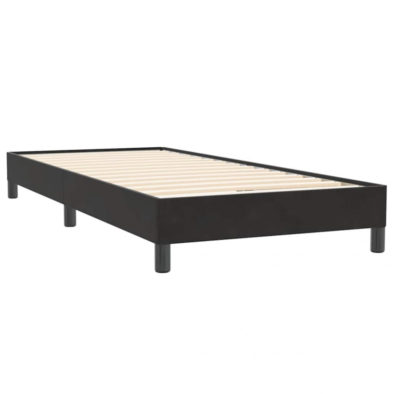 Łóżko Box Spring bez materaca Czarne 100x220 cm Aksamit