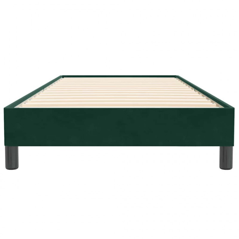 Łóżko typu Box Spring bez materaca Ciemnozielone 100x220 cm
