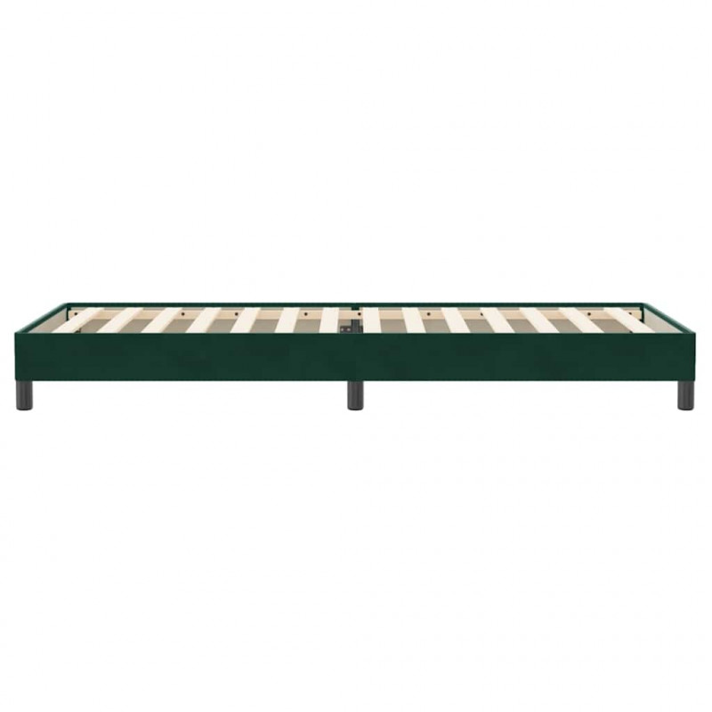 Łóżko typu Box Spring bez materaca Ciemnozielone 100x220 cm