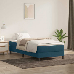 Łóżko typu Box Spring bez materaca Ciemnoniebieskie 100x220 cm