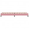 Łóżko Box Spring bez materaca Różowe 100x220 cm Aksamit