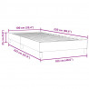 Łóżko Box Spring bez materaca Różowe 100x220 cm Aksamit