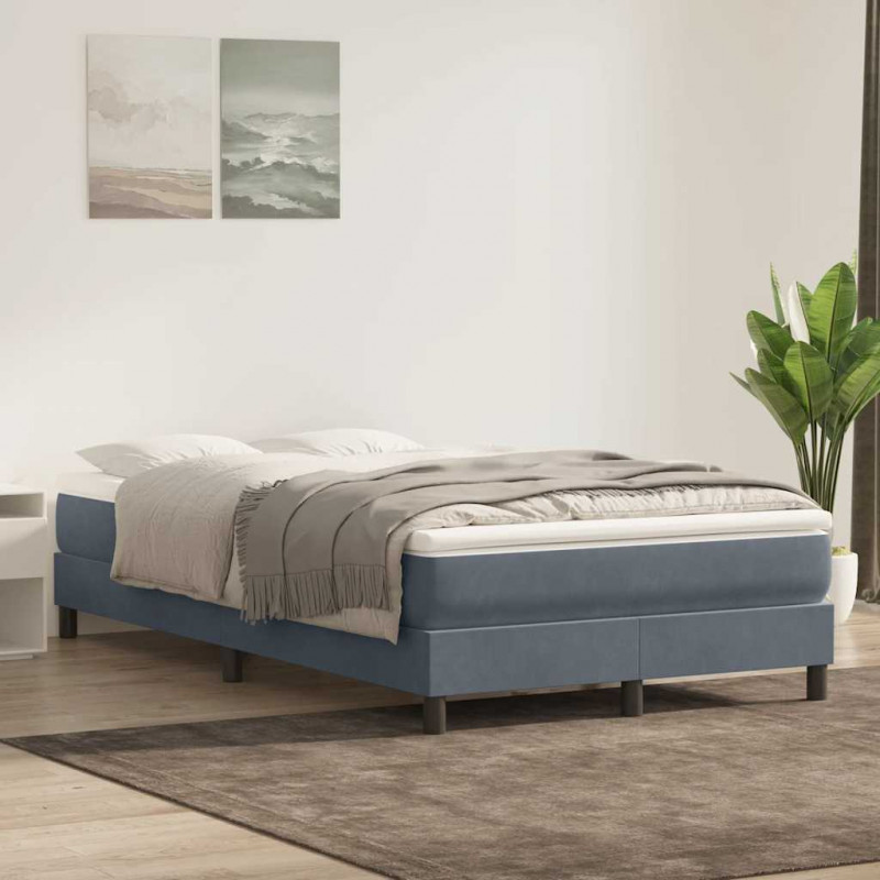Łóżko typu Box Spring bez materaca Ciemnoszary 120x220 cm