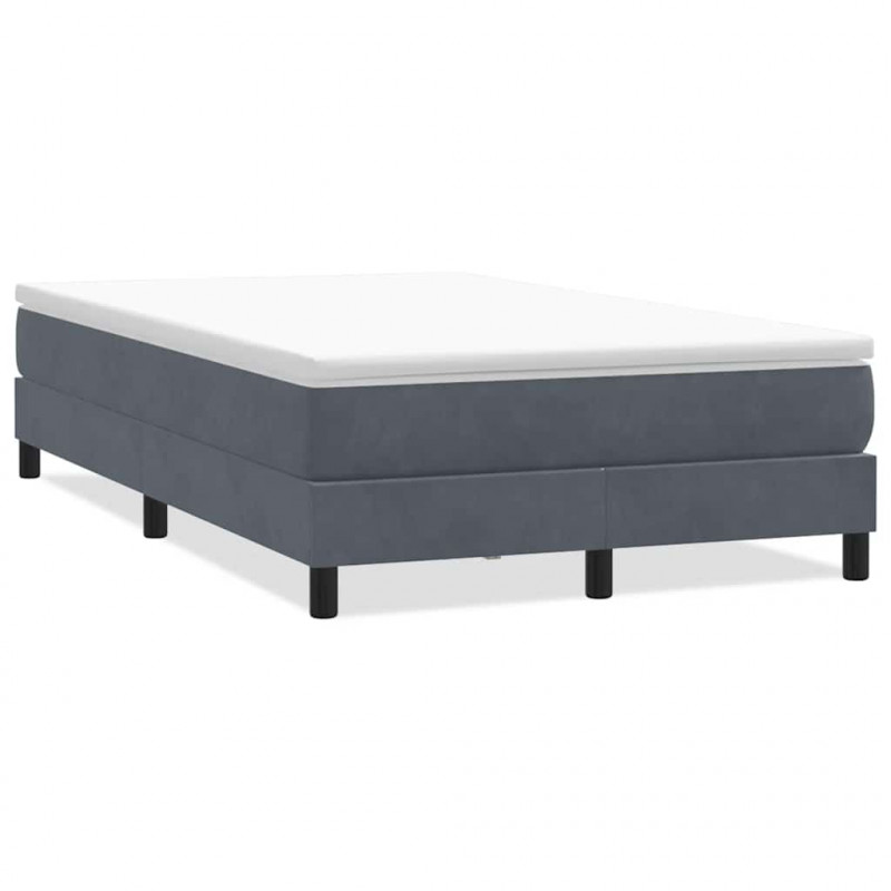 Łóżko typu Box Spring bez materaca Ciemnoszary 120x220 cm