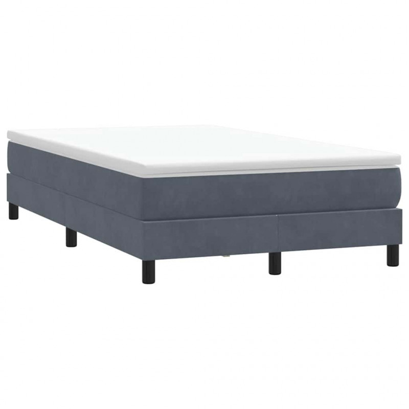 Łóżko typu Box Spring bez materaca Ciemnoszary 120x220 cm