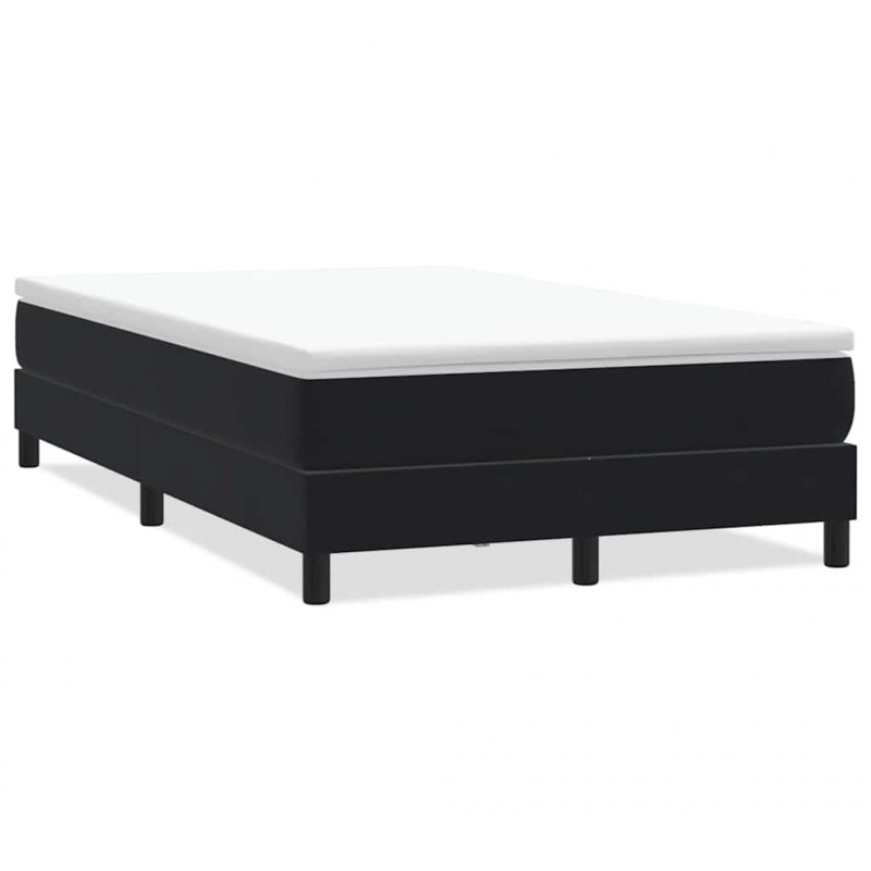 Łóżko Box Spring bez materaca Czarne 120x220 cm Aksamit