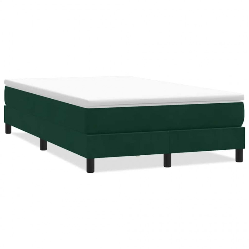 Łóżko typu Box Spring bez materaca Ciemnozielone 120x220 cm