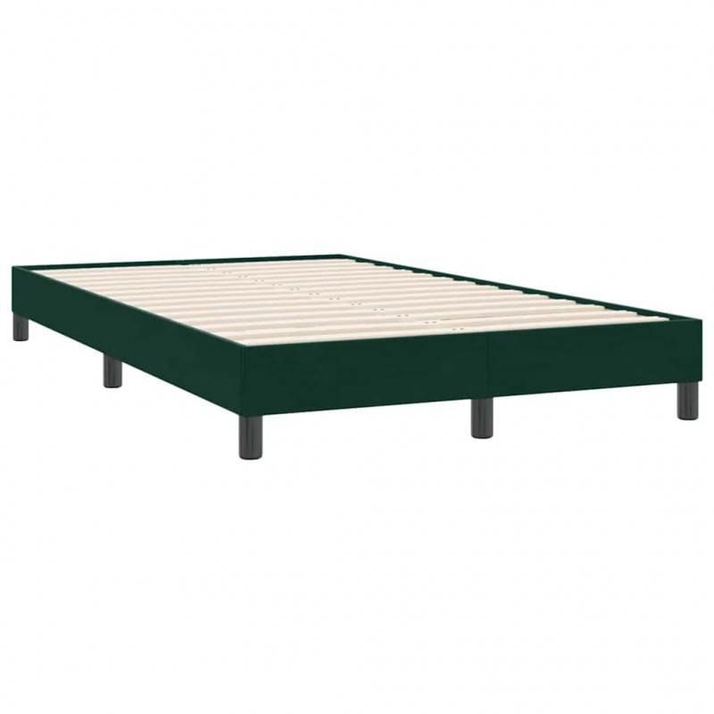 Łóżko typu Box Spring bez materaca Ciemnozielone 120x220 cm