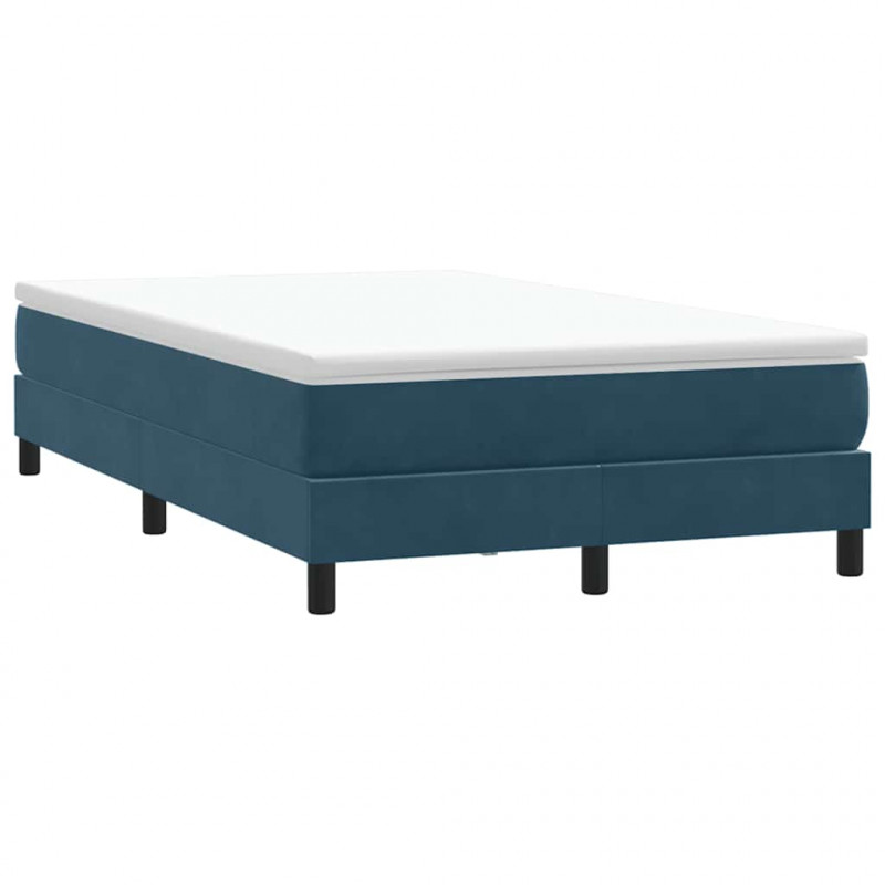 Łóżko typu Box Spring bez materaca Ciemnoniebieskie 120x220 cm