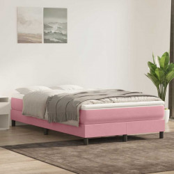 Łóżko typu Box Spring bez materaca Różowe 120x220 cm Aksamit