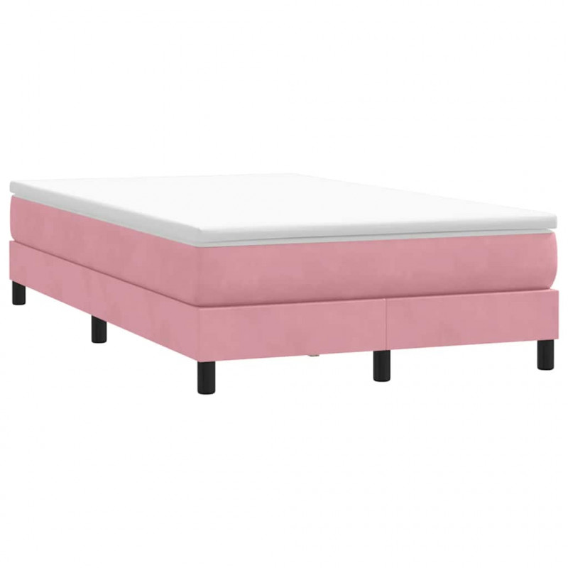 Łóżko typu Box Spring bez materaca Różowe 120x220 cm Aksamit