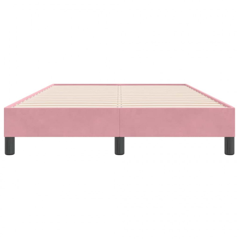 Łóżko typu Box Spring bez materaca Różowe 120x220 cm Aksamit