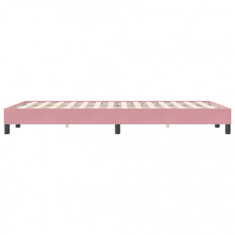 Łóżko typu Box Spring bez materaca Różowe 120x220 cm Aksamit