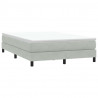 Łóżko Box Spring bez materaca Jasnoszary 140x220 cm Aksamit