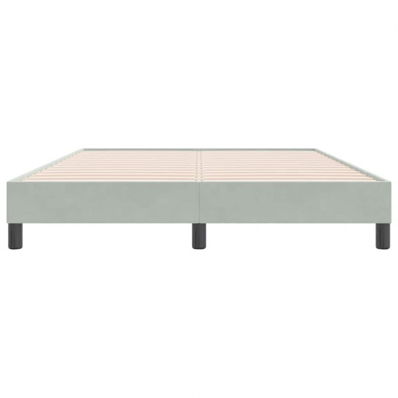 Łóżko Box Spring bez materaca Jasnoszary 140x220 cm Aksamit