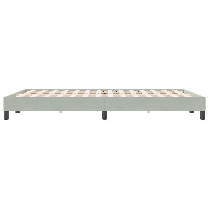 Łóżko Box Spring bez materaca Jasnoszary 140x220 cm Aksamit