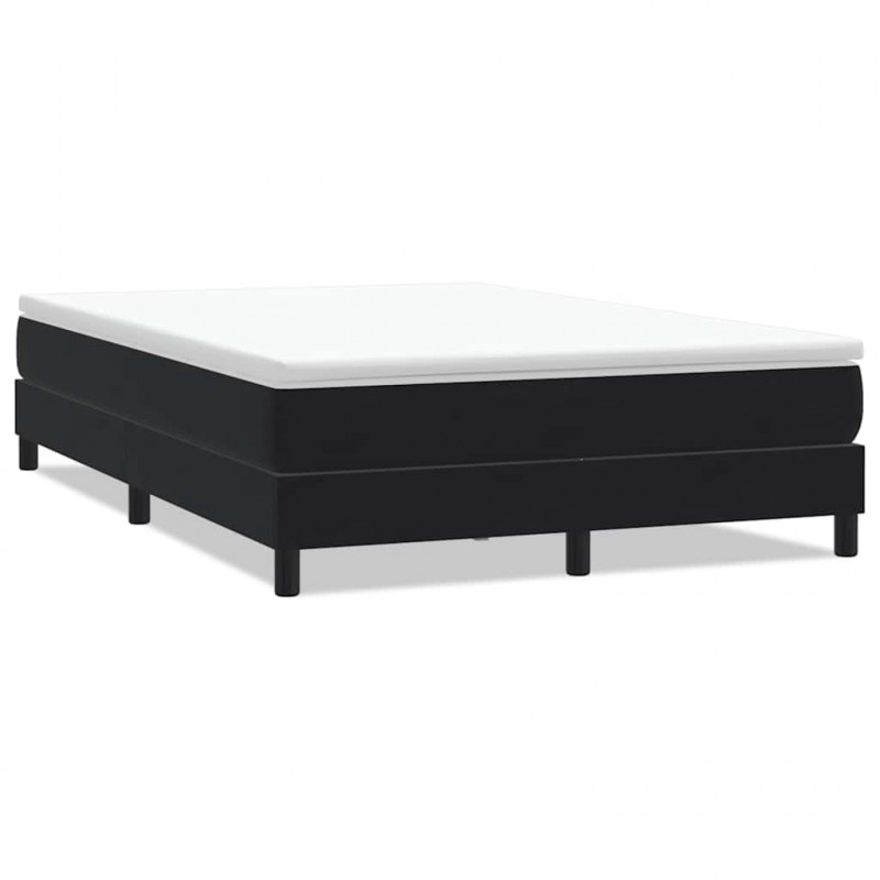 Łóżko Box Spring bez materaca Czarne 140x220 cm Aksamit