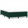 Łóżko typu Box Spring bez materaca Ciemnozielone 140x220 cm