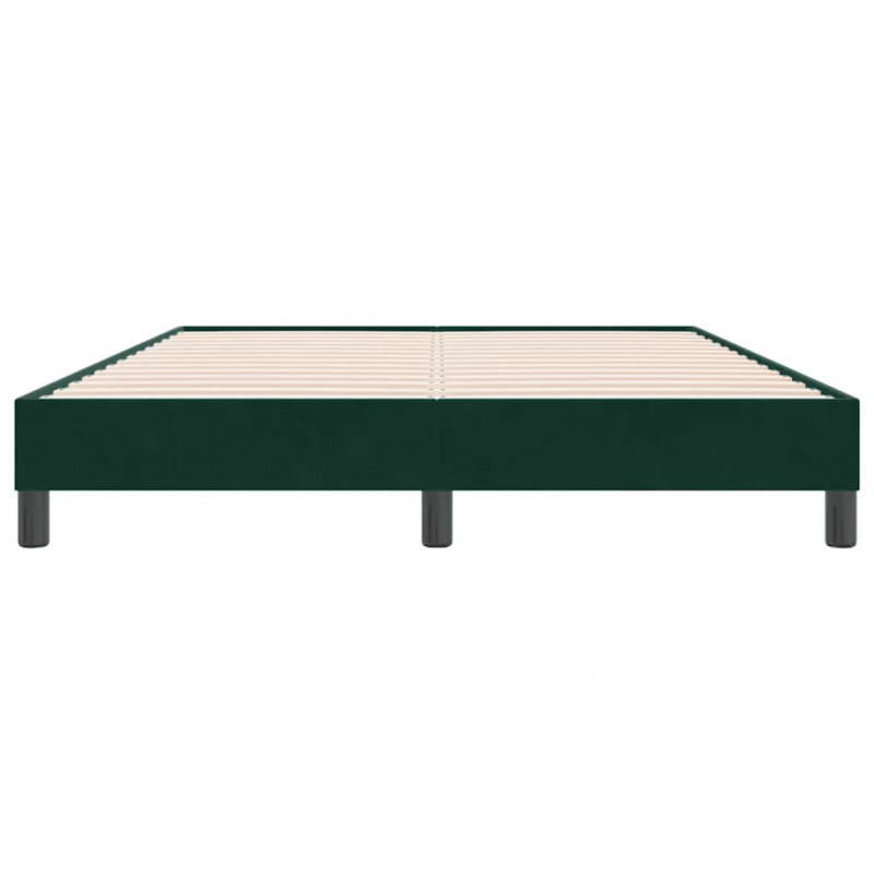 Łóżko typu Box Spring bez materaca Ciemnozielone 140x220 cm