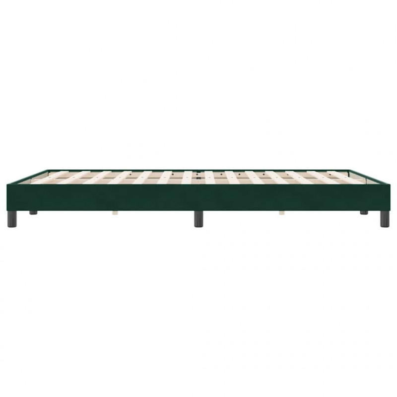 Łóżko typu Box Spring bez materaca Ciemnozielone 140x220 cm