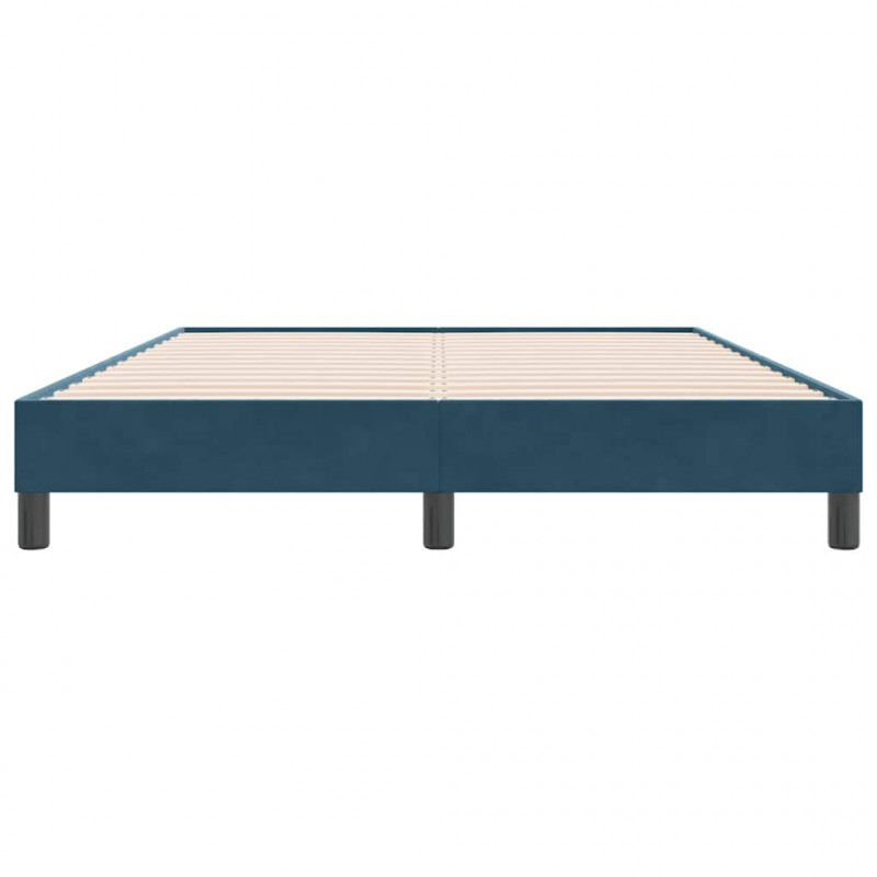Łóżko typu Box Spring bez materaca Ciemnoniebieskie 140x220 cm