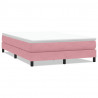 Łóżko Box Spring bez materaca Różowe 140x220 cm Aksamit