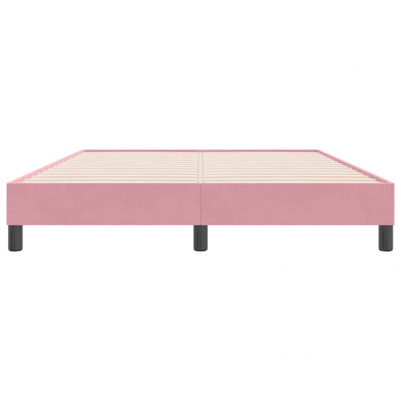 Łóżko Box Spring bez materaca Różowe 140x220 cm Aksamit