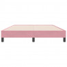 Łóżko Box Spring bez materaca Różowe 140x220 cm Aksamit