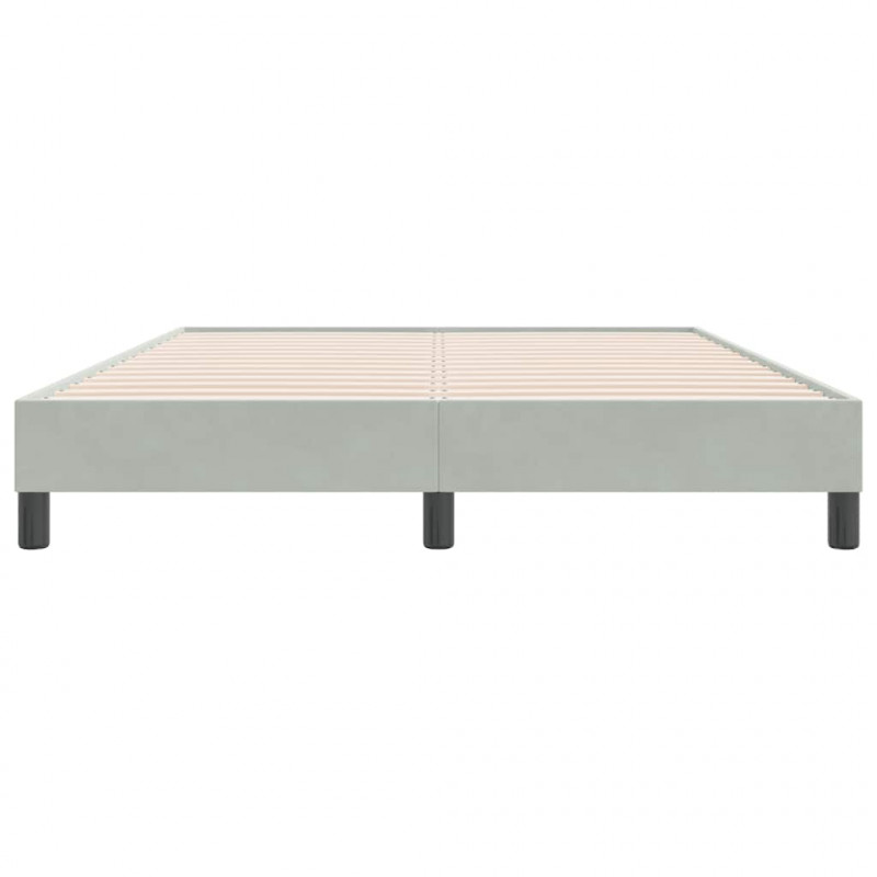 Łóżko Box Spring bez materaca Jasnoszary 160x220 cm Aksamit