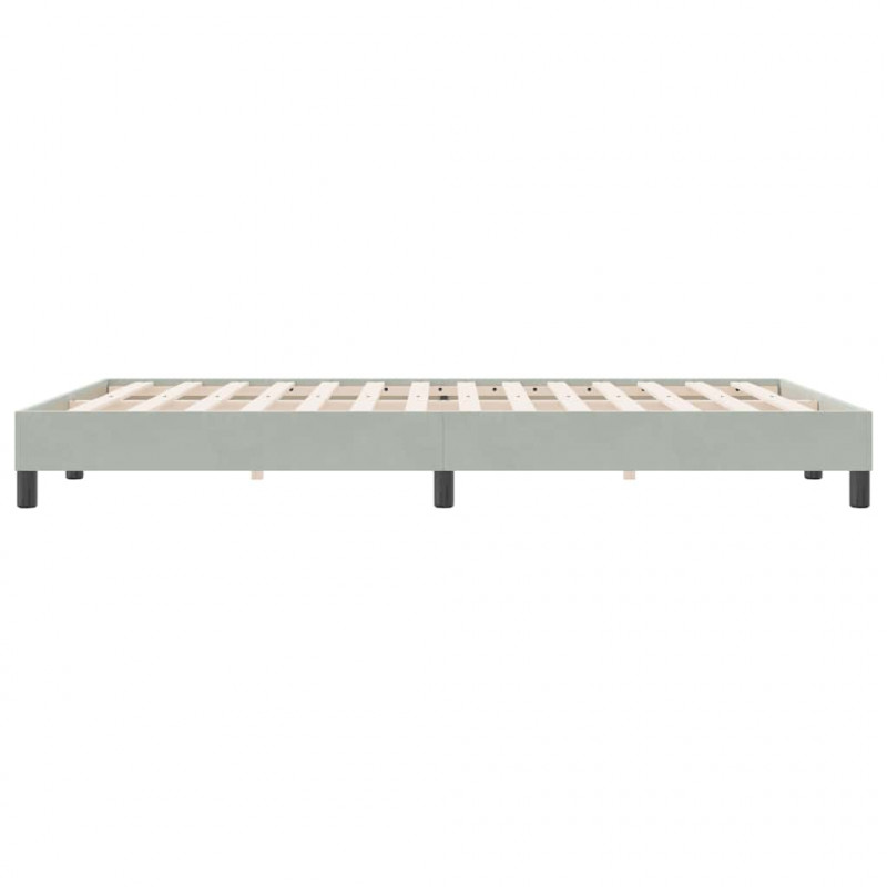 Łóżko Box Spring bez materaca Jasnoszary 160x220 cm Aksamit