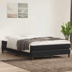 Łóżko Box Spring bez materaca Czarne 160x220 cm Aksamit