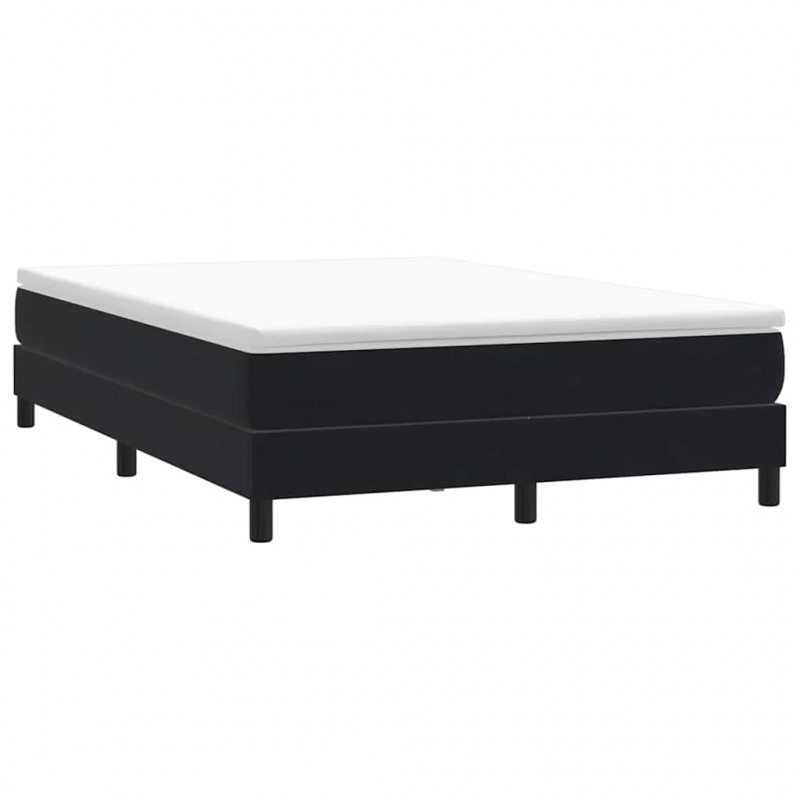 Łóżko Box Spring bez materaca Czarne 160x220 cm Aksamit