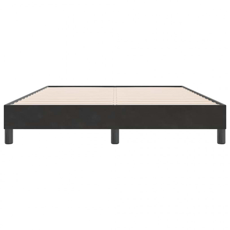 Łóżko Box Spring bez materaca Czarne 160x220 cm Aksamit