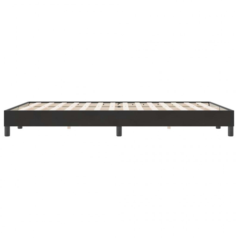Łóżko Box Spring bez materaca Czarne 160x220 cm Aksamit