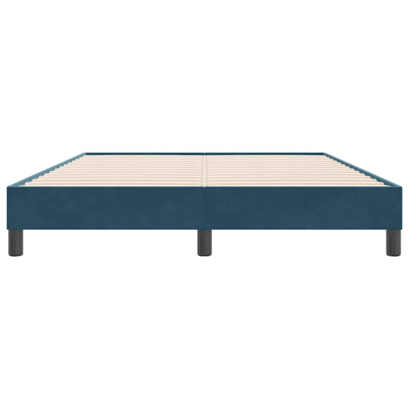 Łóżko typu Box Spring bez materaca Ciemnoniebieskie 160x220 cm