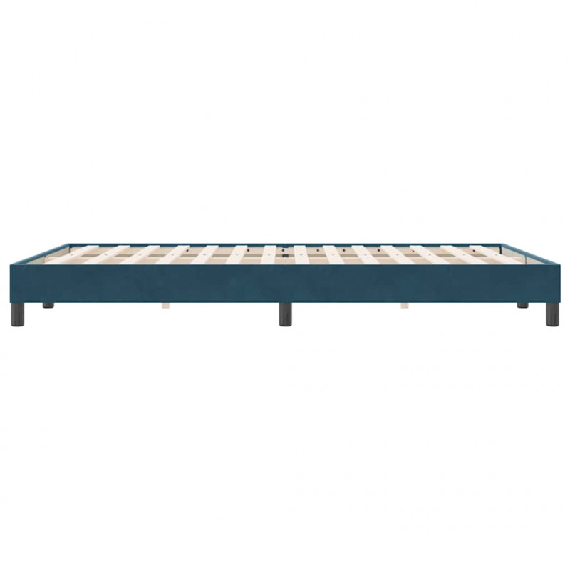 Łóżko typu Box Spring bez materaca Ciemnoniebieskie 160x220 cm