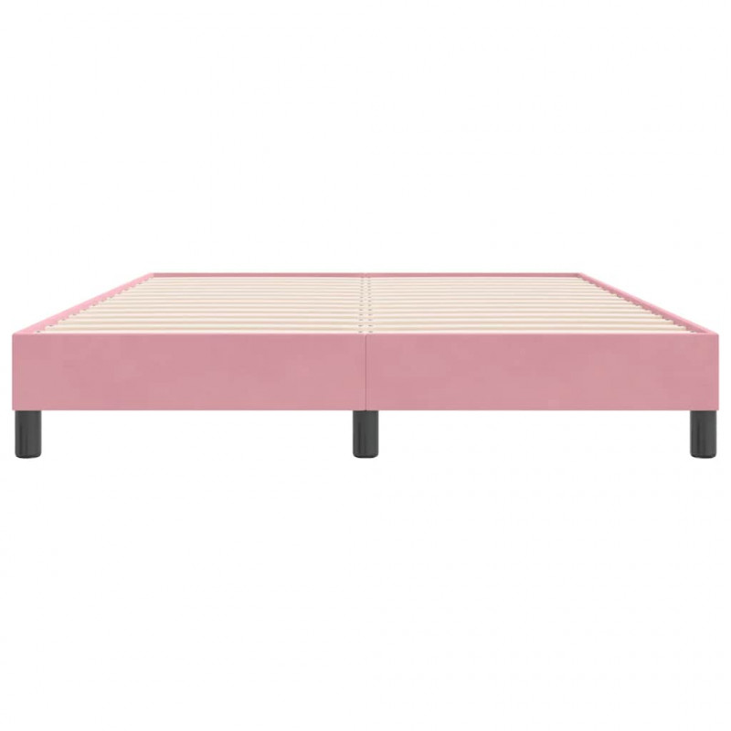 Łóżko Box Spring bez materaca Różowe 160x220 cm Aksamit