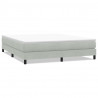 Łóżko Box Spring bez materaca Jasnoszary 180x220 cm Aksamit