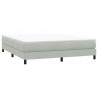 Łóżko Box Spring bez materaca Jasnoszary 180x220 cm Aksamit