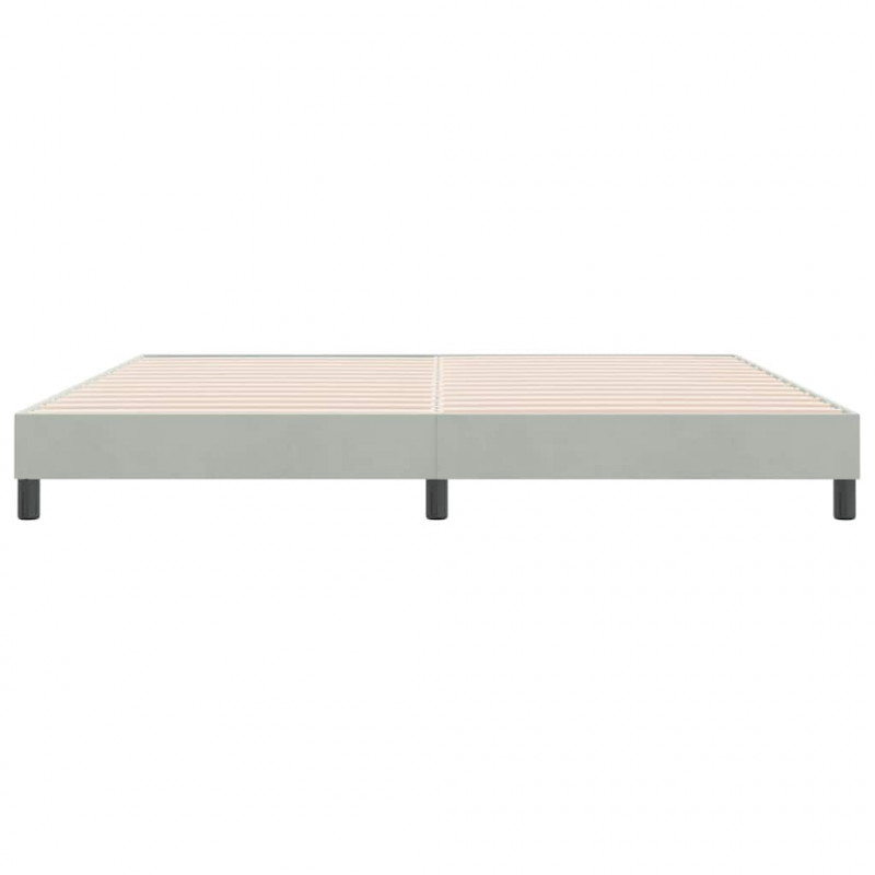 Łóżko Box Spring bez materaca Jasnoszary 180x220 cm Aksamit