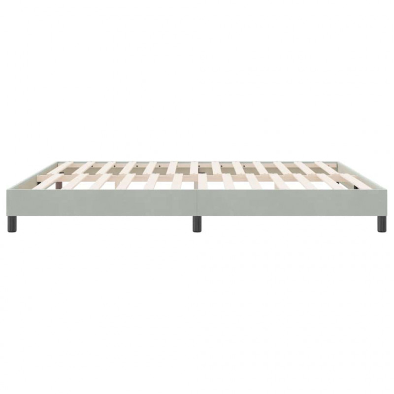 Łóżko Box Spring bez materaca Jasnoszary 180x220 cm Aksamit