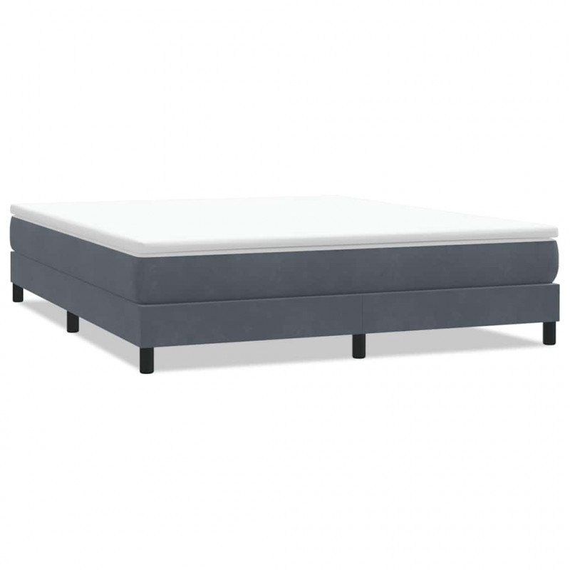 Łóżko typu Box Spring bez materaca Ciemnoszary 180x220 cm