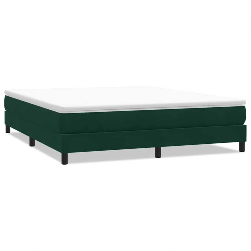Łóżko typu Box Spring bez materaca Ciemnozielone 180x220 cm